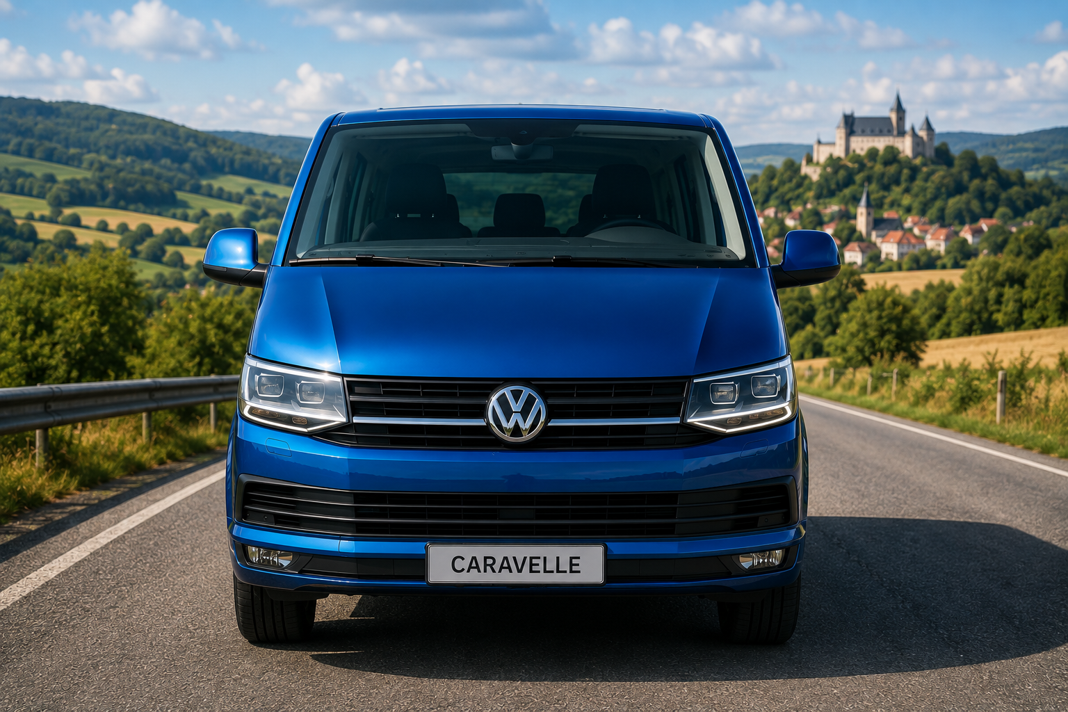 Blue VW Caravelle 2019