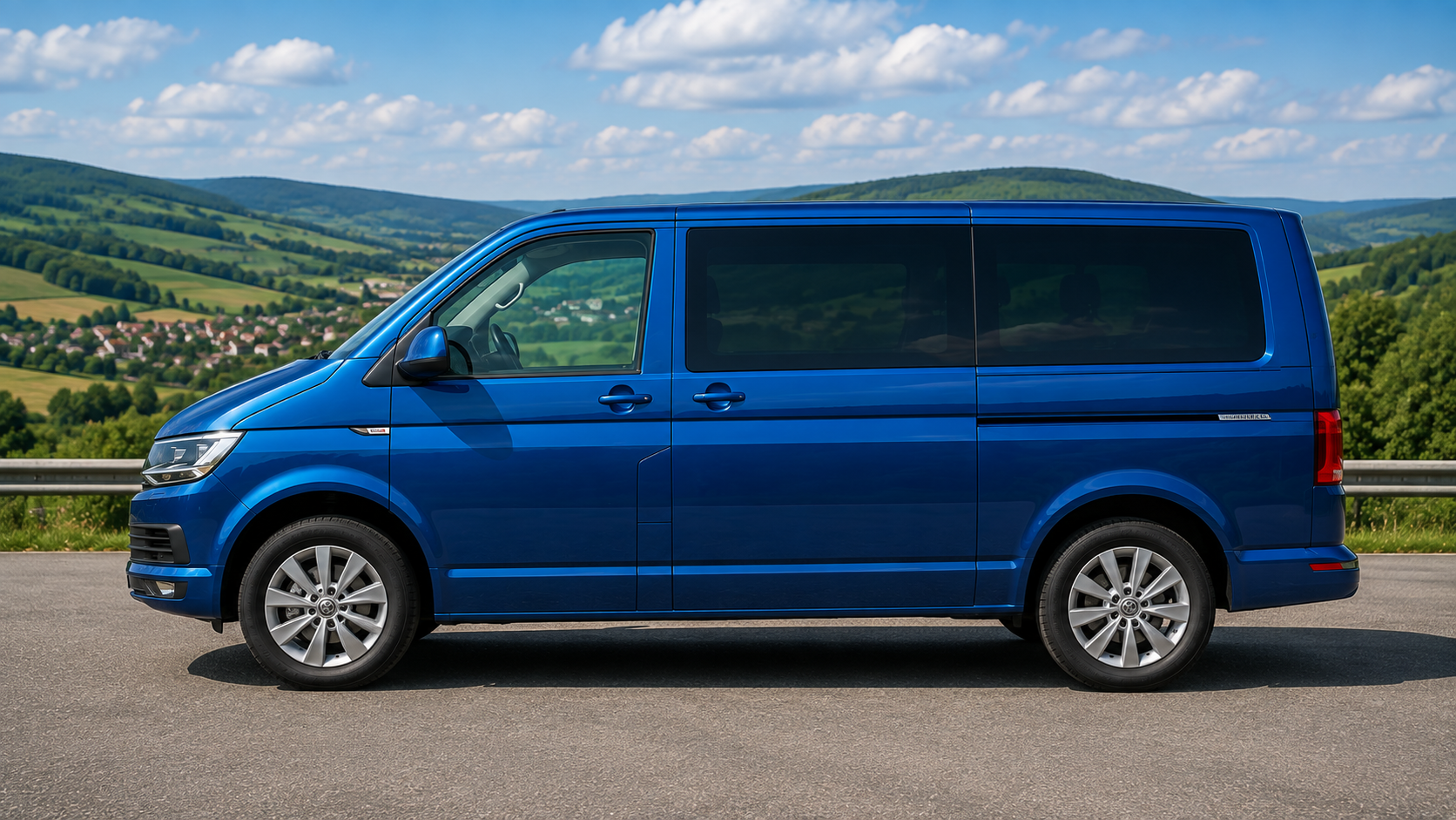 Blue VW Caravelle 2019